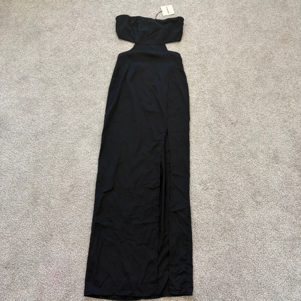Superdown Paola Maxi Dress Womens XS Black Cutout Sleeveless Going Out Party
